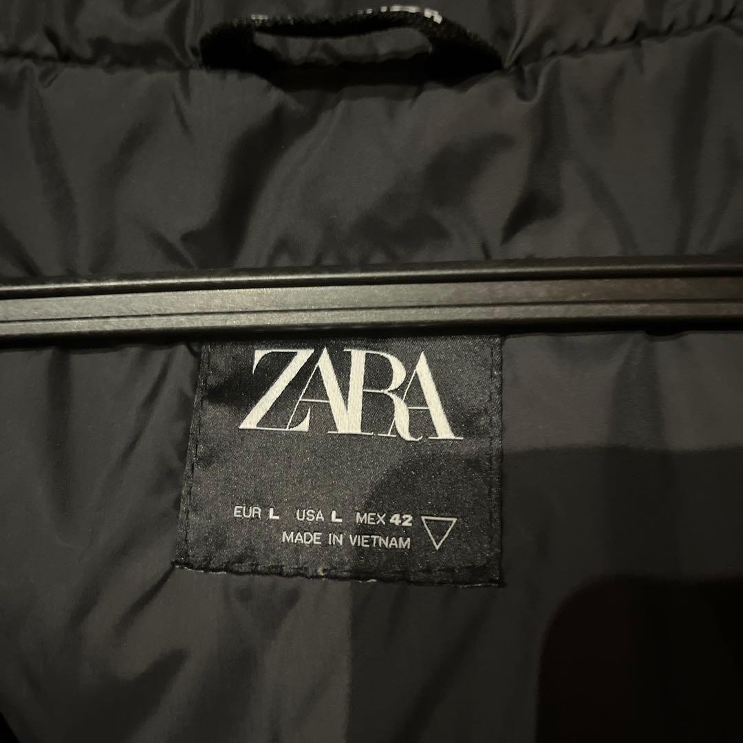 ZARA ブラック ダウンベスト L