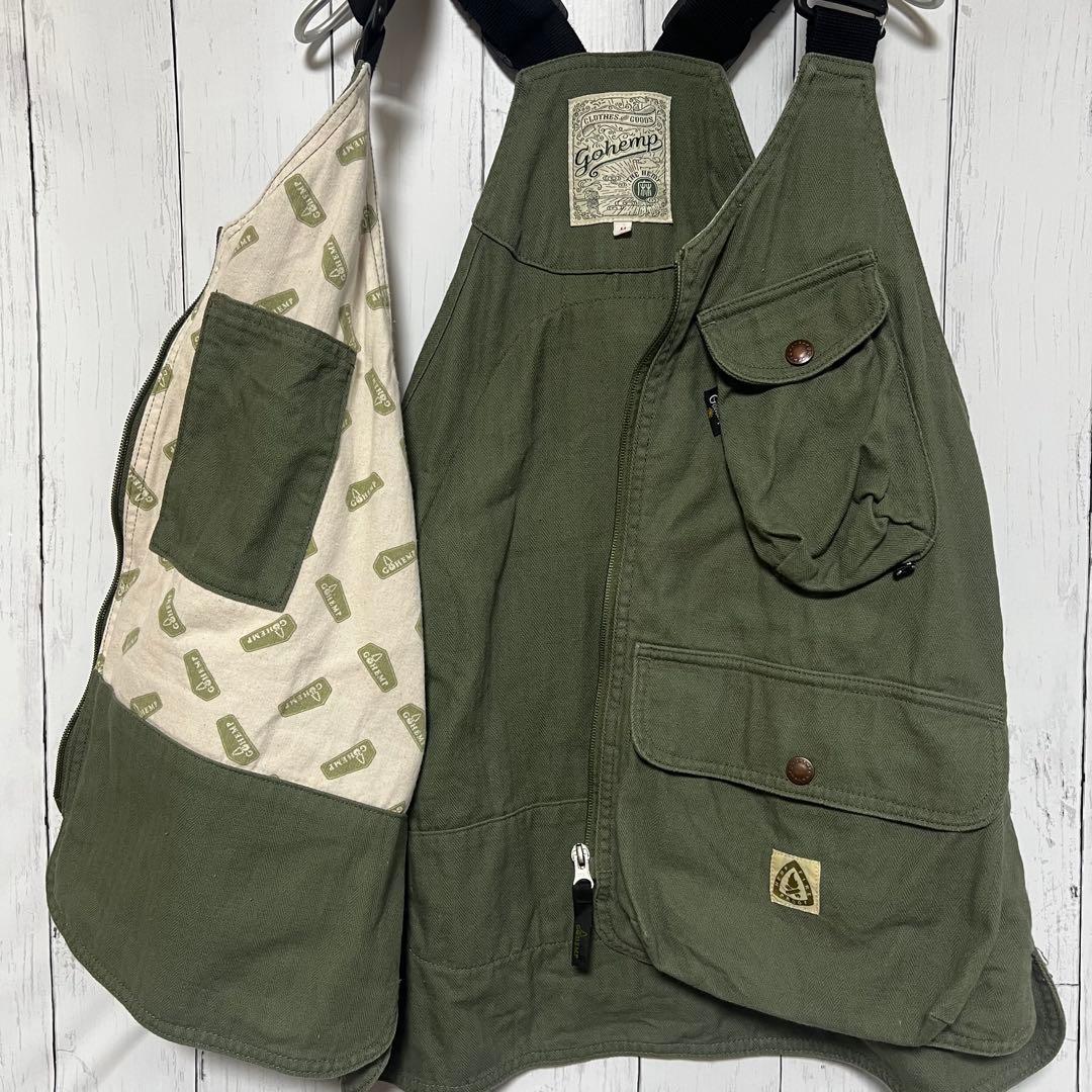GOHEMP FIRE RIDGE VEST OLIVE DRAB サイズM