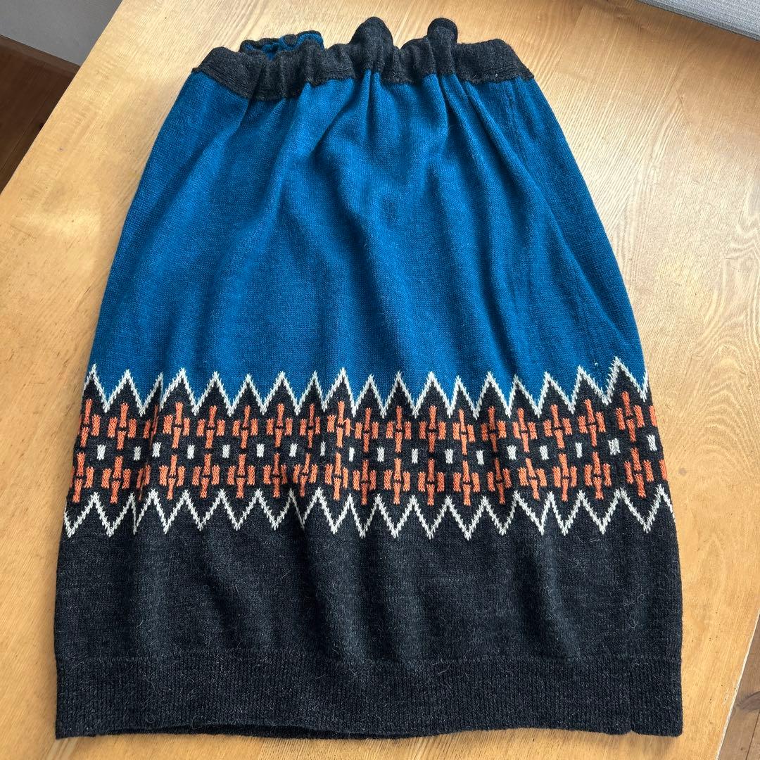 Y's ワイズ ウール ニット ロングスカート