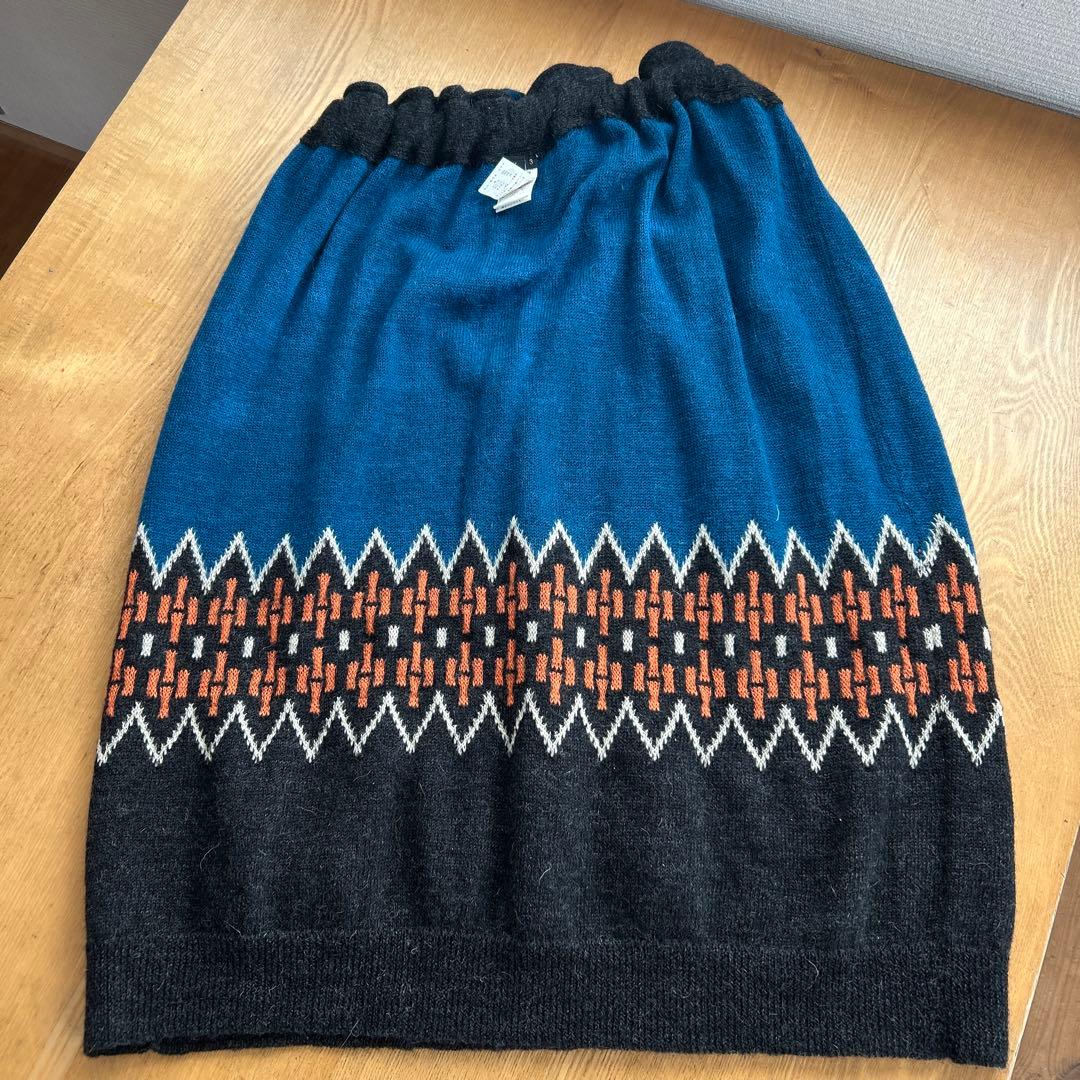 Y's ワイズ ウール ニット ロングスカート