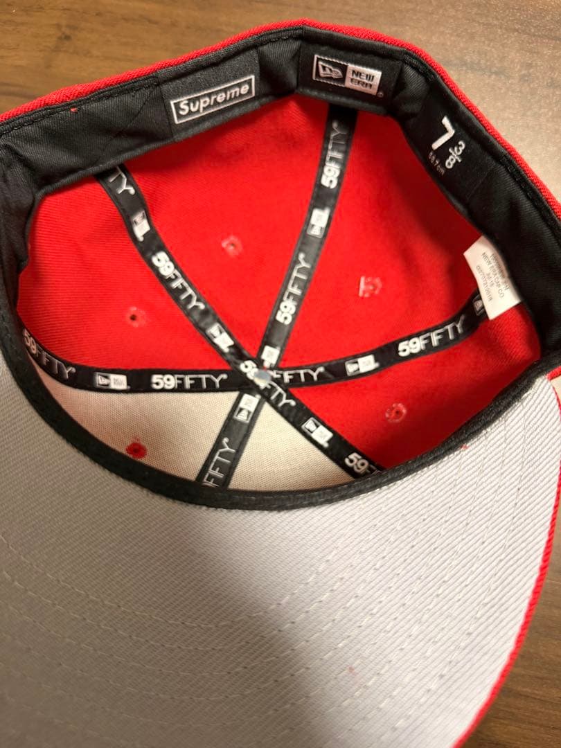 帽子 Supreme logo new era Cap RED