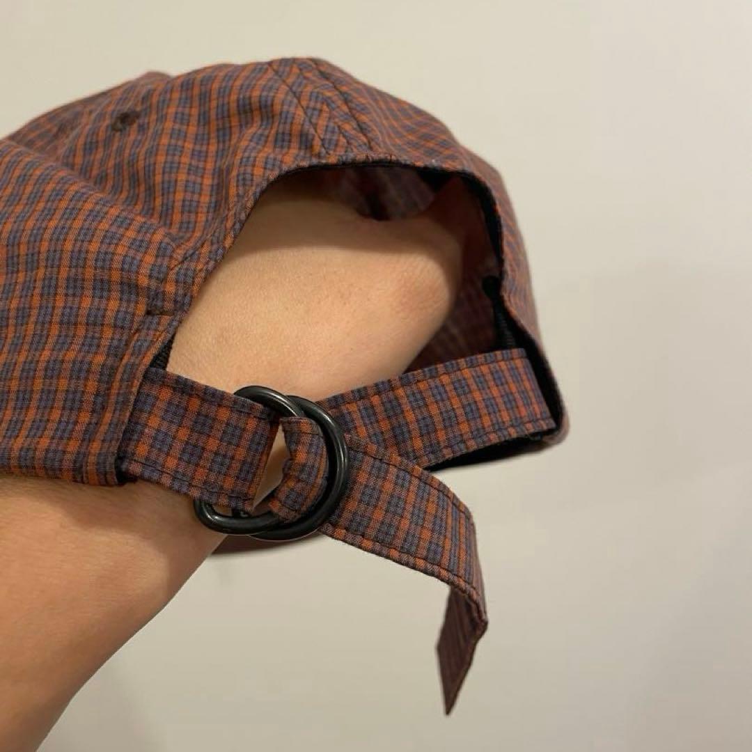 帽子 LAUG PLAID ORGANIC COTTON CAP (RED)