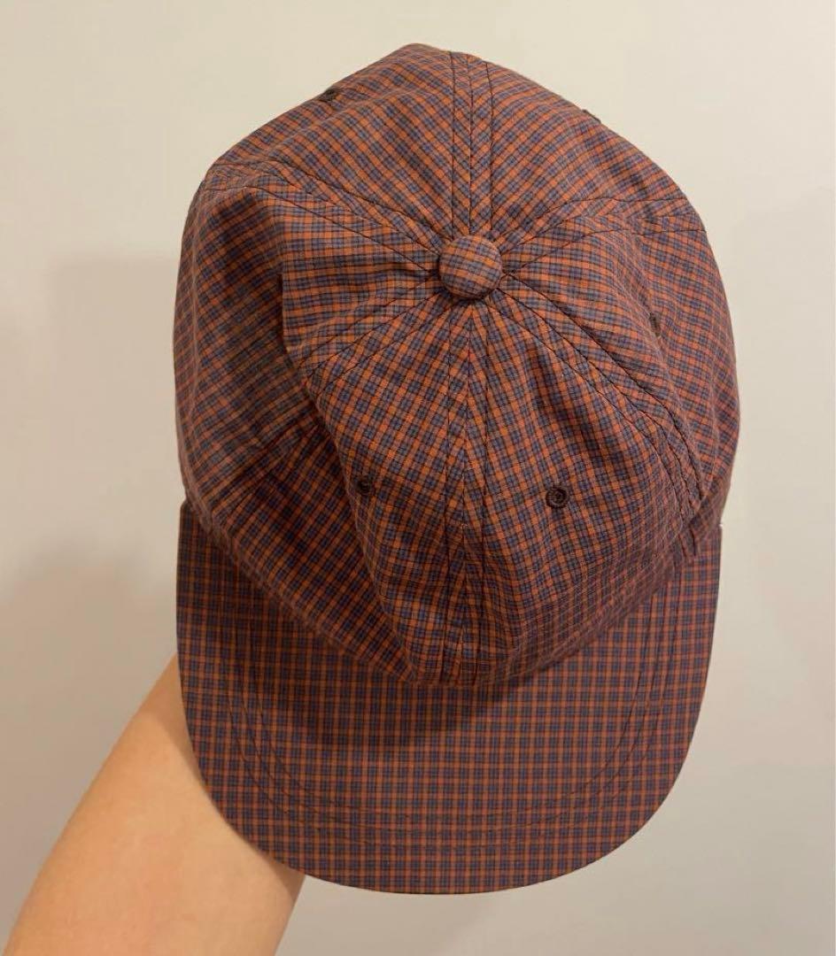 帽子 LAUG PLAID ORGANIC COTTON CAP (RED)