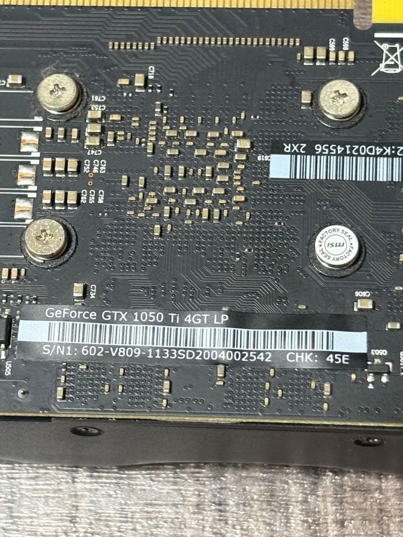 MSI GeForce GTX 1050 Ti 4GT LP ジャンク