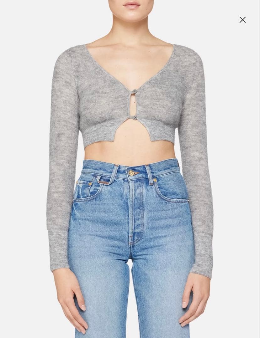 JACQUEMUS モヘア カーディガン Alzou ジャックムス 34 グレー
