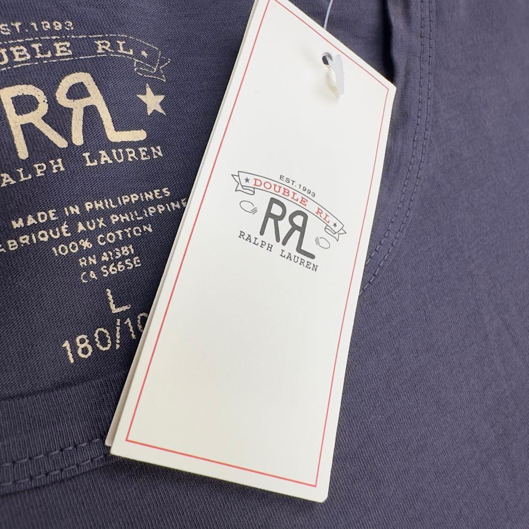 タグ付き RRL ダブルアールエル ロゴ 半袖 Tシャツ L ラルフローレン