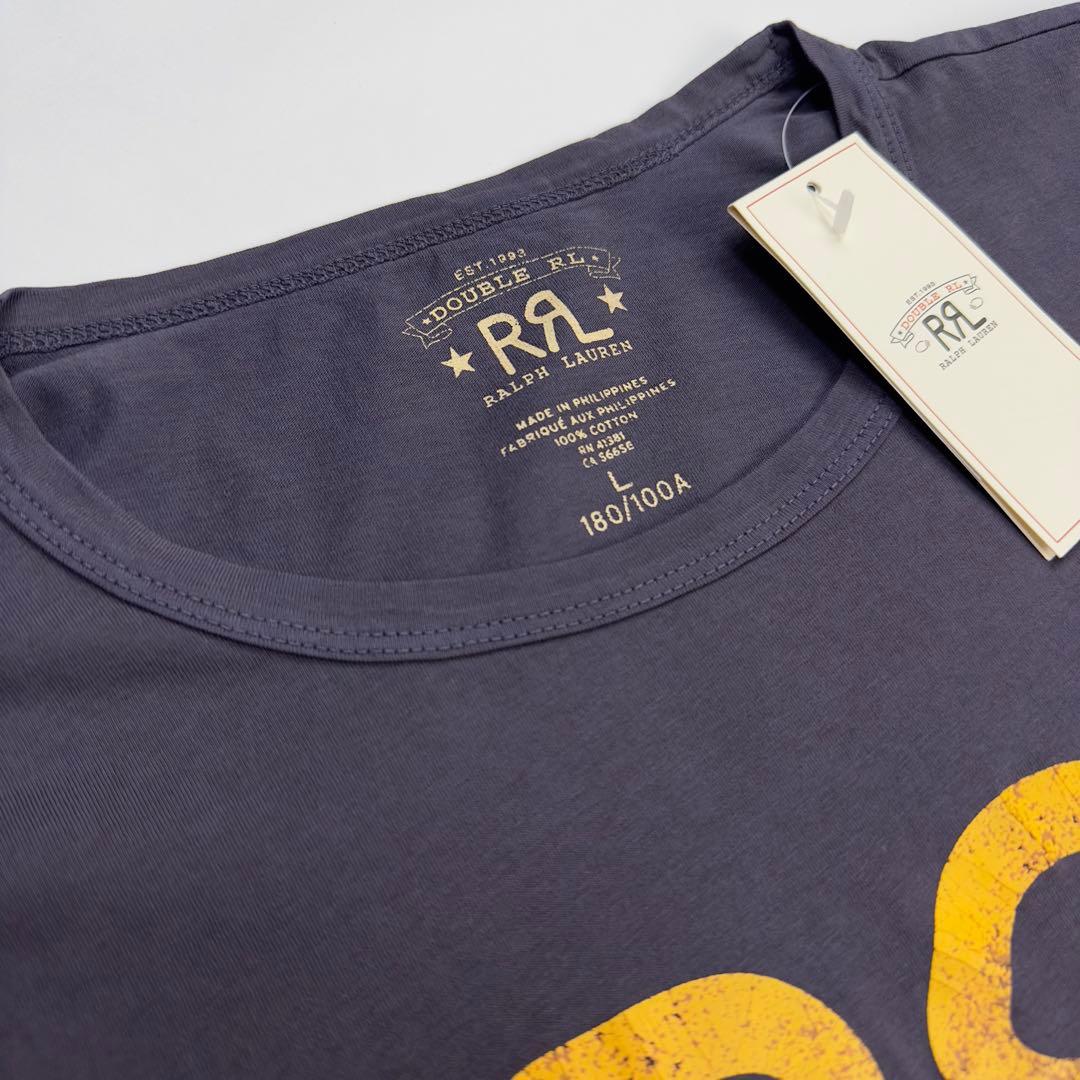 タグ付き RRL ダブルアールエル ロゴ 半袖 Tシャツ L ラルフローレン