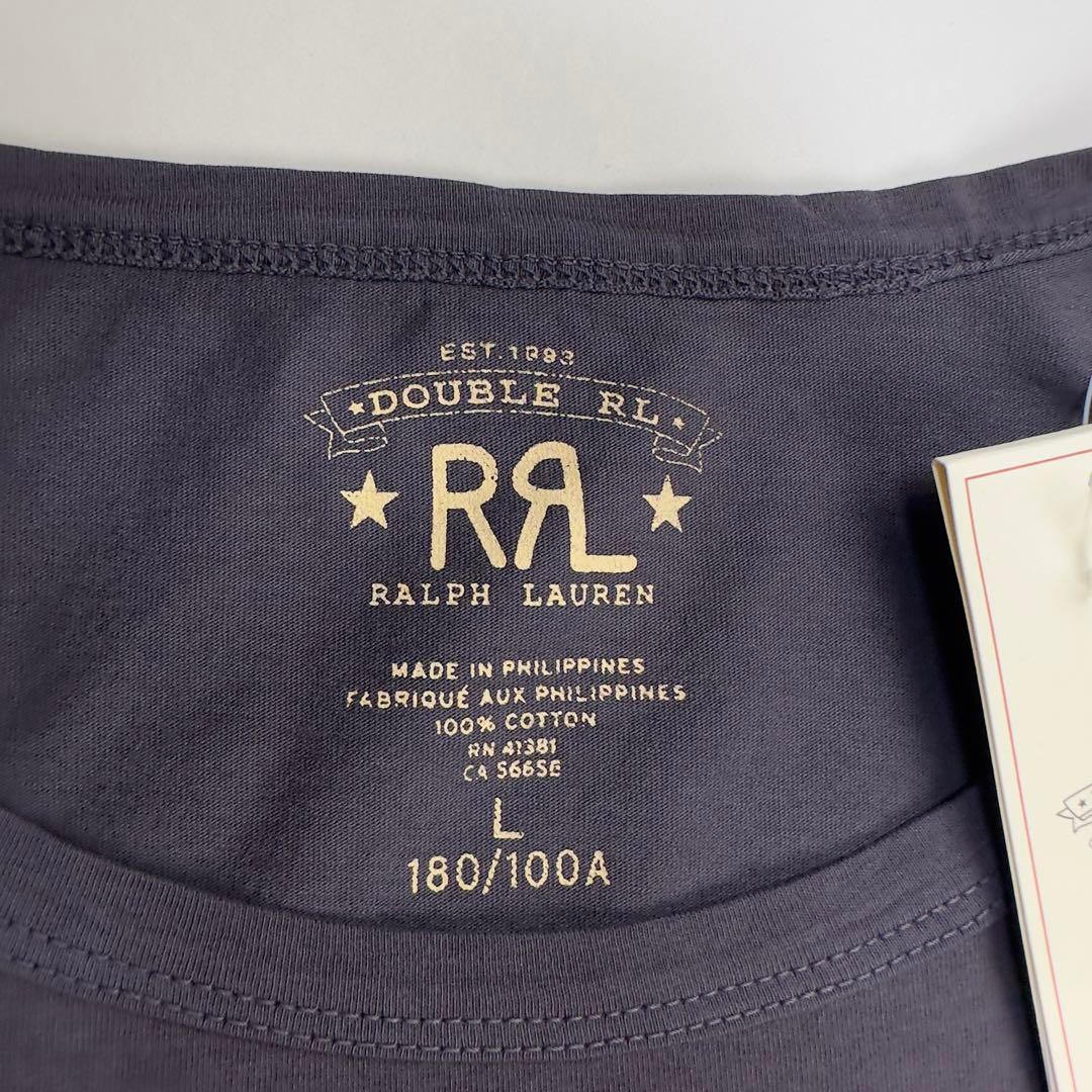 タグ付き RRL ダブルアールエル ロゴ 半袖 Tシャツ L ラルフローレン