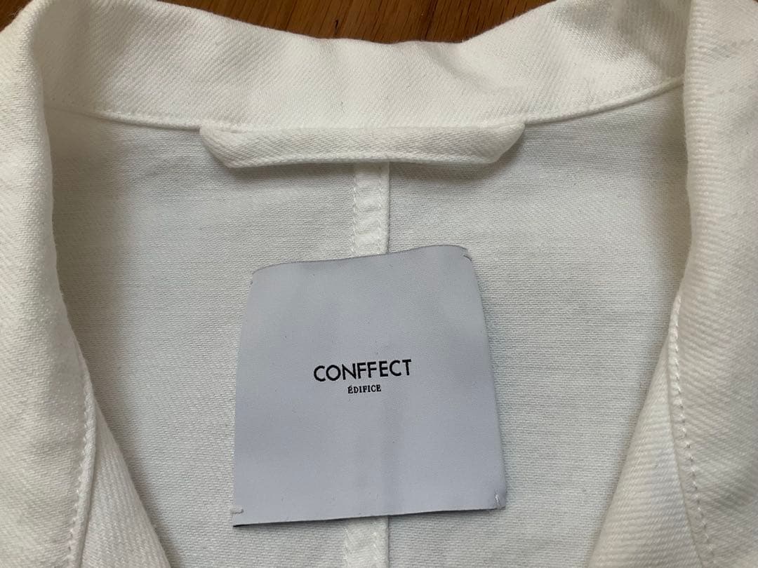 エディフィス CONFFECT白（ホワイト）デニムブルゾン/カバーオール