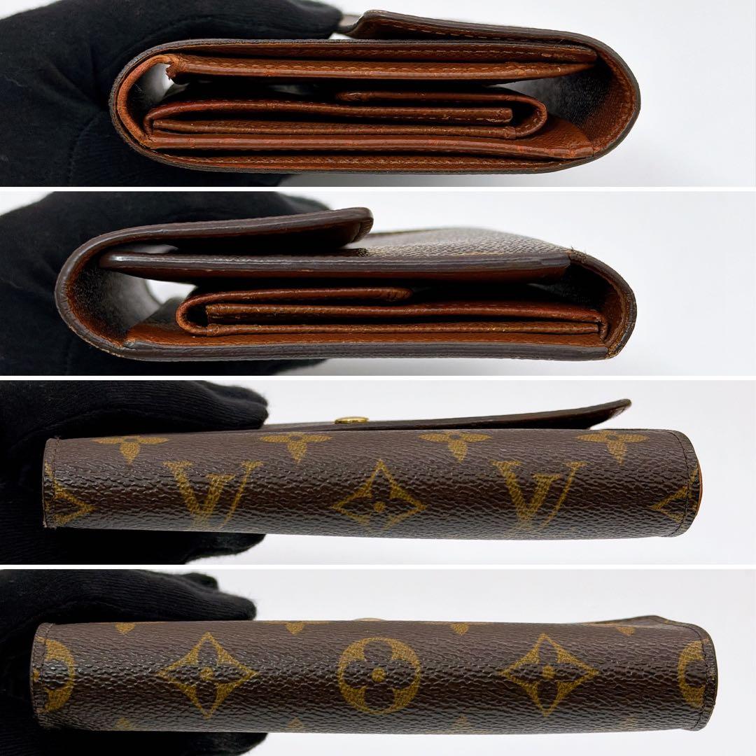 美品 ルイヴィトン モノグラム ポルトトレゾール エテュイパピエ 三つ折り財布