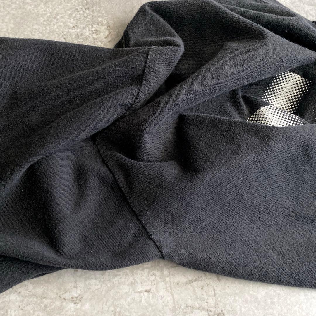 スペシャル 90s モーション モザイク 文字 Tシャツ 黒 ブラック XL