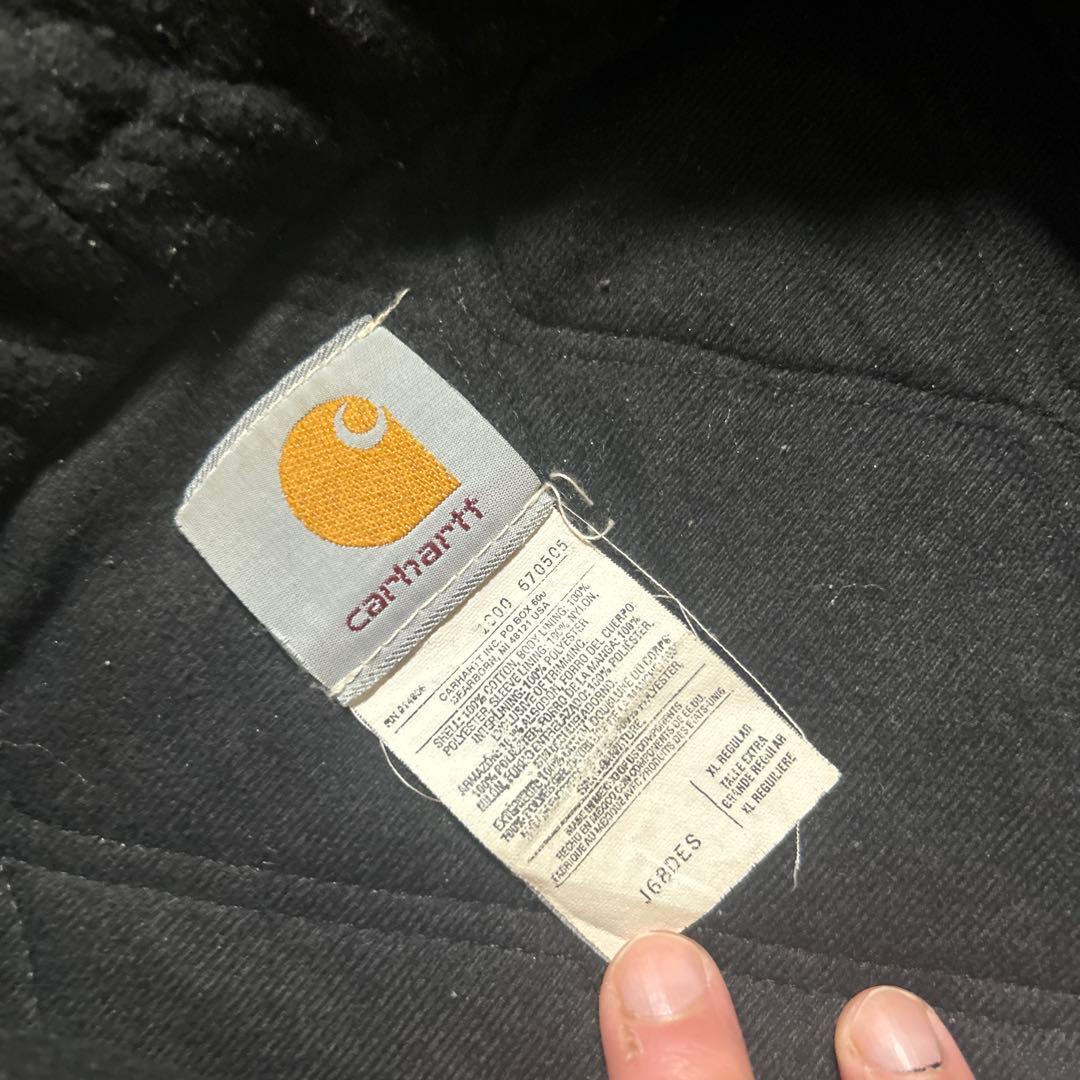 Carhartt カーハート アクティブジャケット グレー 古着 企業ロゴ
