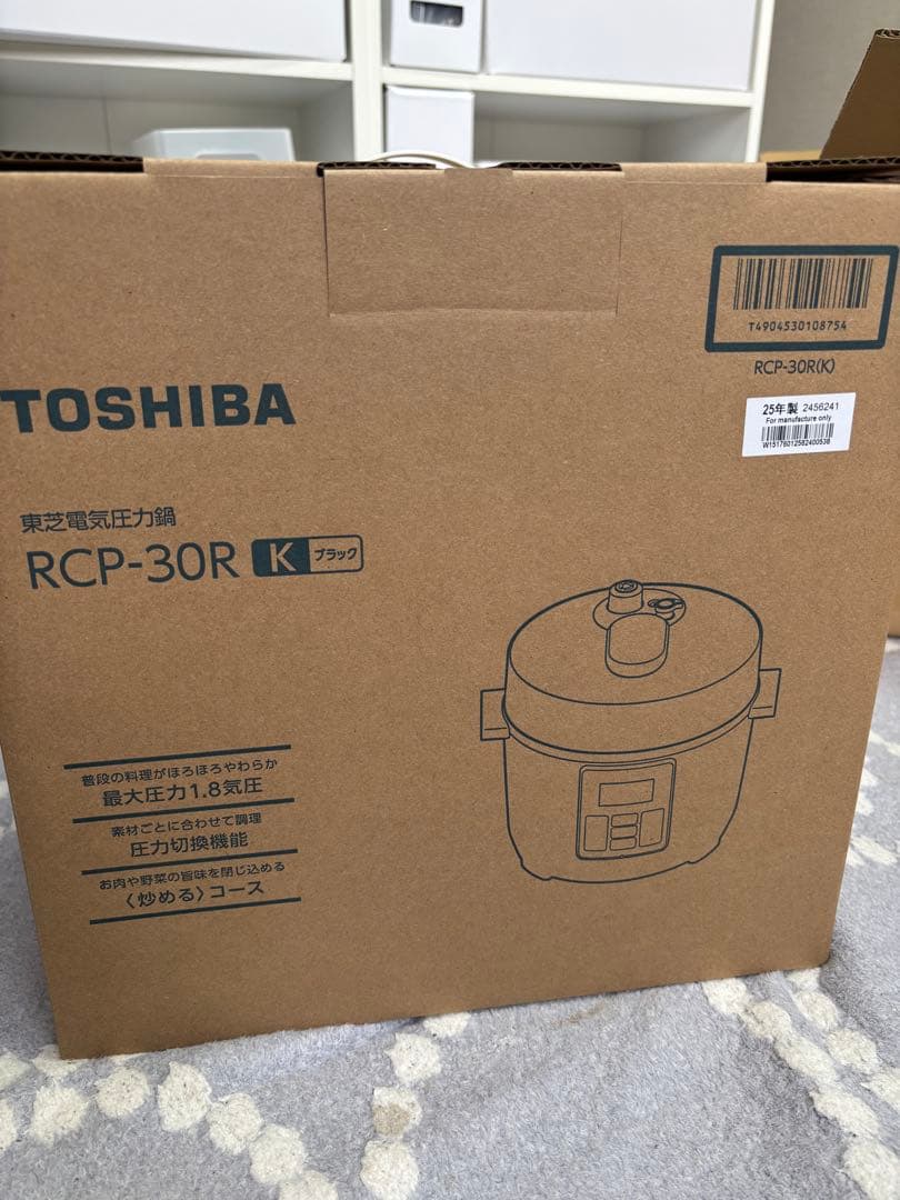 TOSHIBA RCP-30R K 電気圧力鍋 3.0L 黒