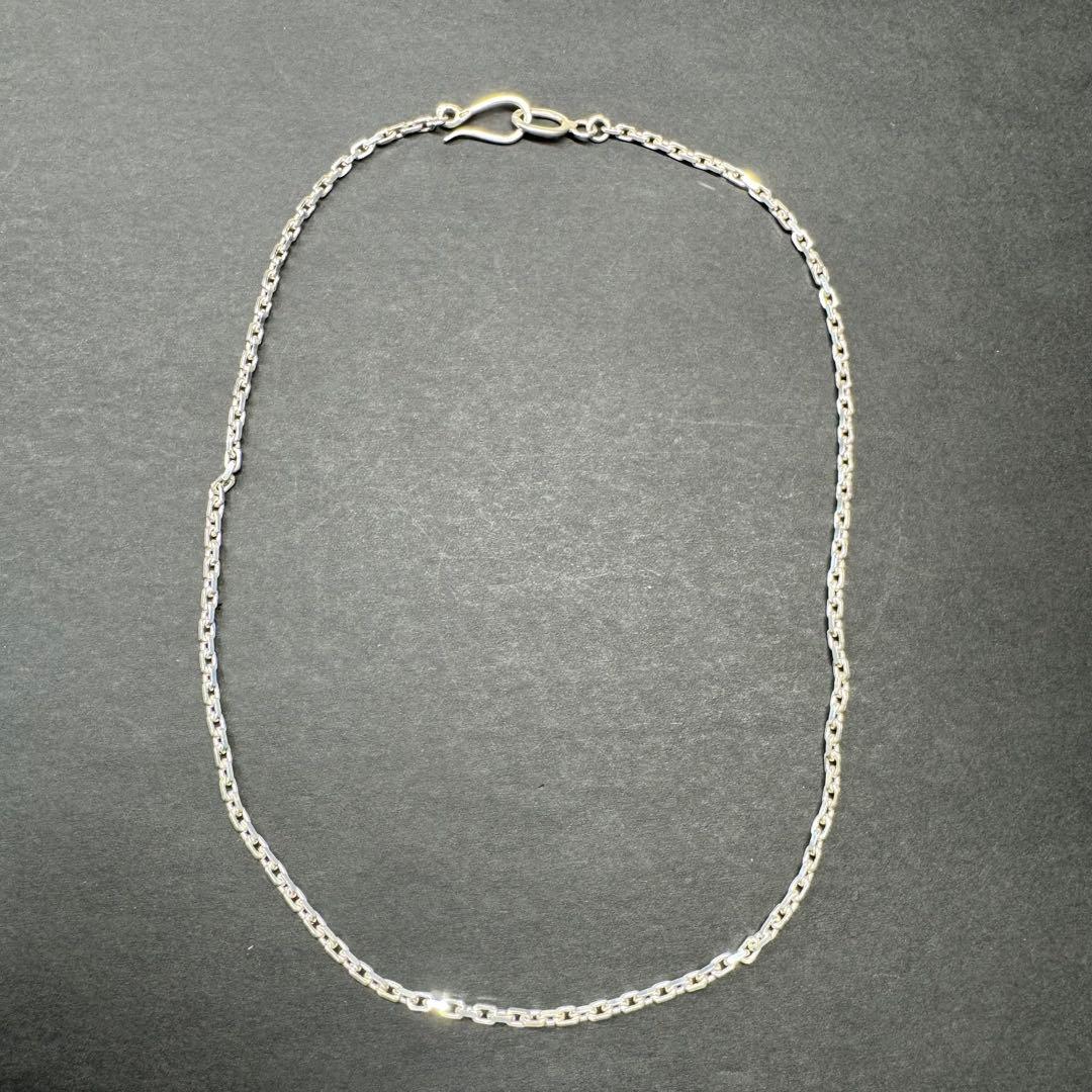 【45㎝ 12g silver925】ヴィンテージ 太角チェーン ネックレス