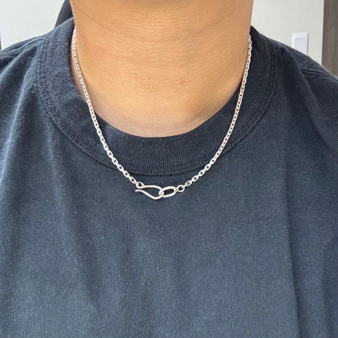 【45㎝ 12g silver925】ヴィンテージ 太角チェーン ネックレス