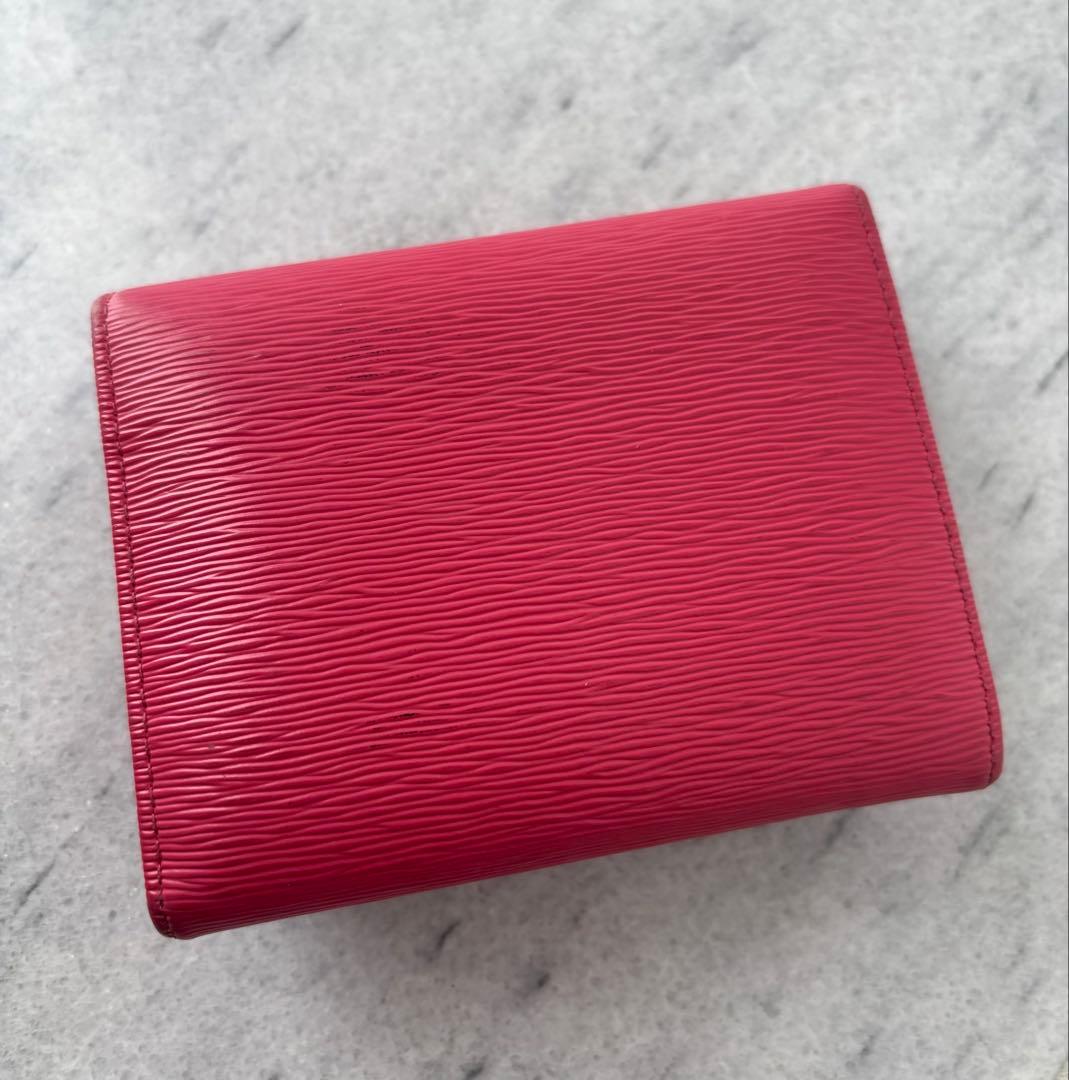 PRADA プラダ ピンク 三つ折り財布 サフィアーノ ロゴ 金 ゴールド