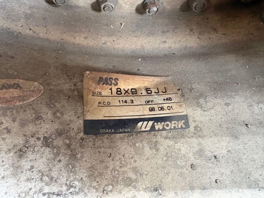 18インチ　8.5j 9.5j 45 PCD114.3ワークイミッツ　4本セット