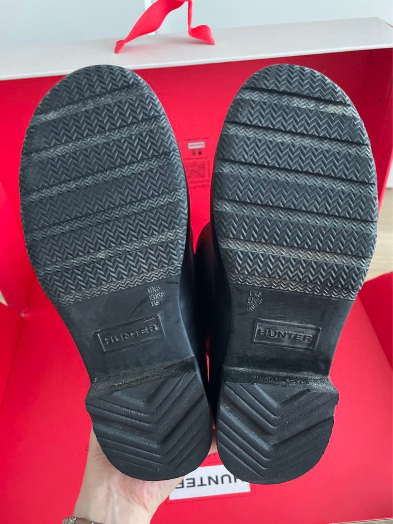 【HUNTER】【美品・箱付き】黒 長靴 UK5 / EU38 レインブーツ