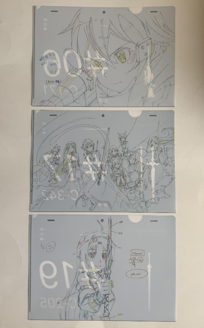 ソードアート・オンライン SAO アニメジャパン2015 原画クリアファイル全種