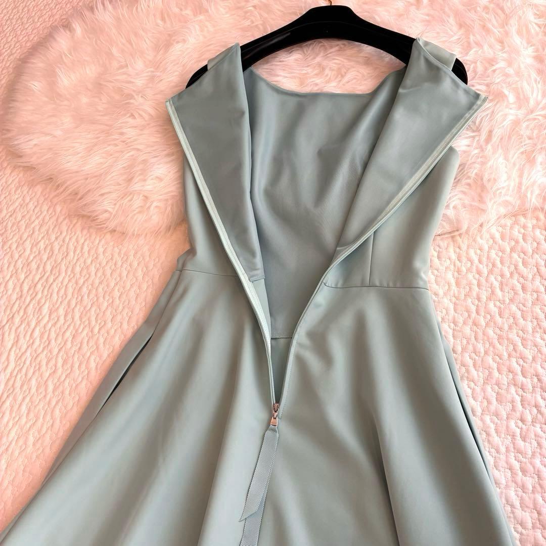 美品♡フォクシーニューヨーク　ラミューズ　フレアワンピース　ティファニーブルー
