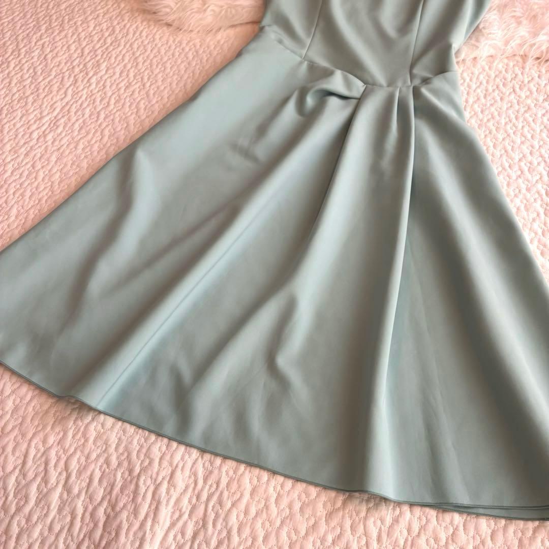 美品♡フォクシーニューヨーク　ラミューズ　フレアワンピース　ティファニーブルー