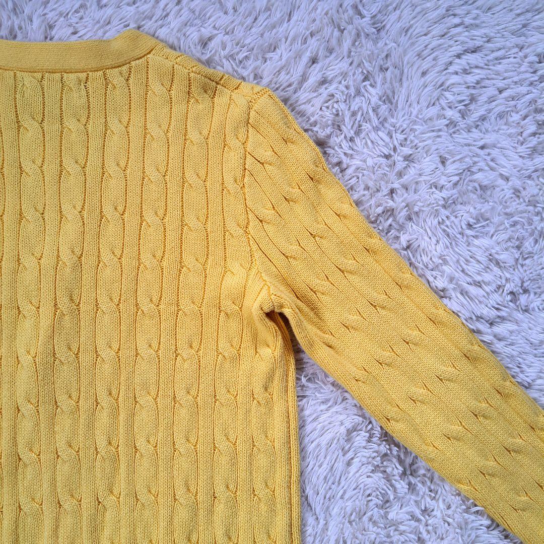 2023 ポロラルフローレン ケーブルニットカーディガン 綿100% ポニー刺繍