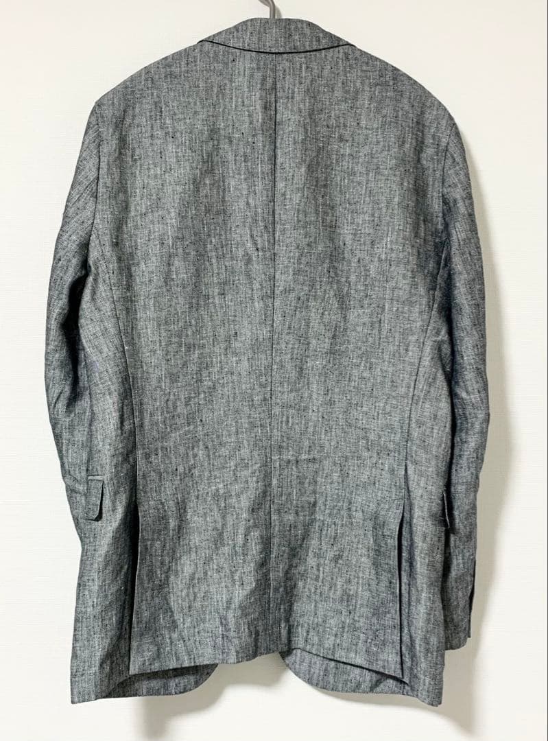 HUGO BOSS VEGAN SUIT イタリアリネン 杢グレー 背抜き