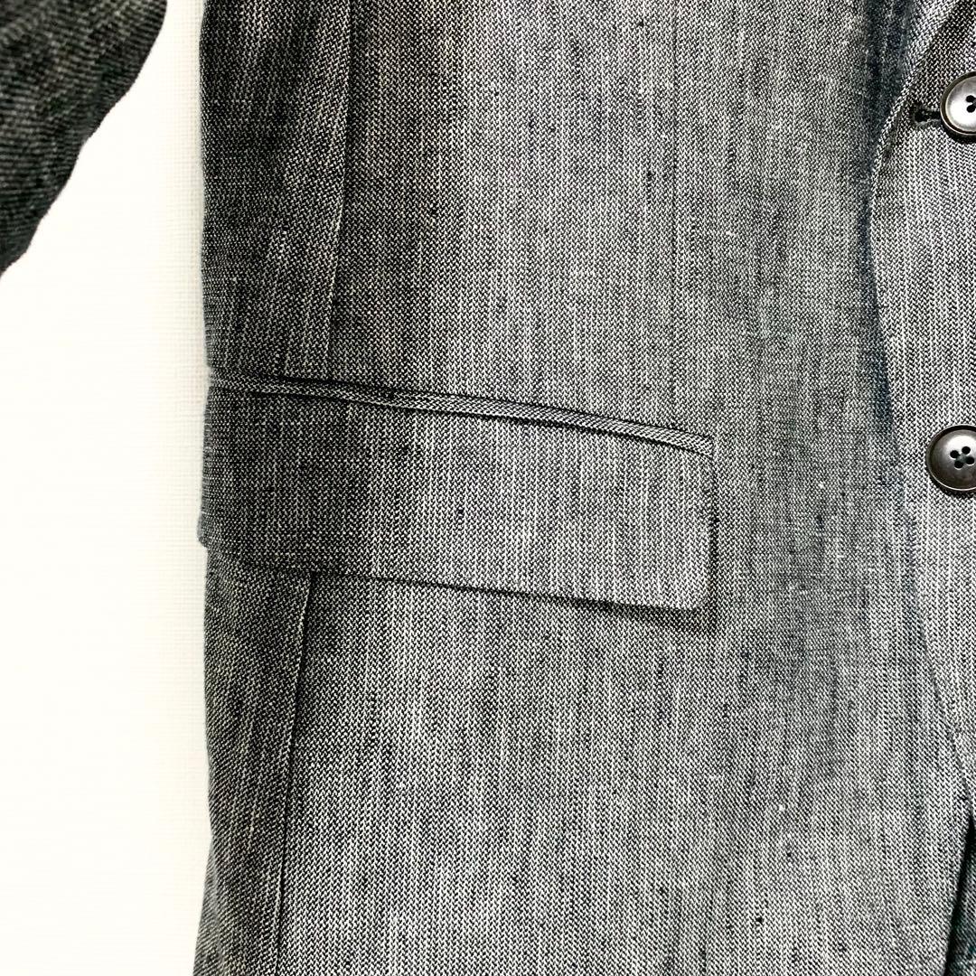 HUGO BOSS VEGAN SUIT イタリアリネン 杢グレー 背抜き
