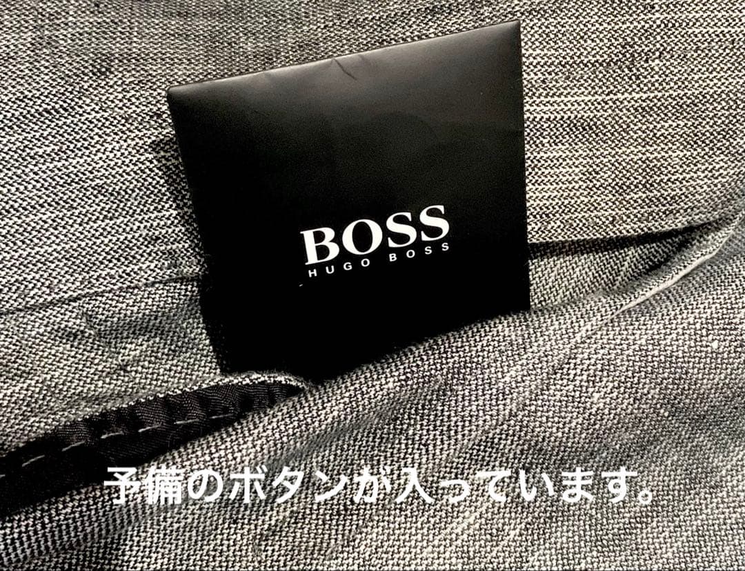 HUGO BOSS VEGAN SUIT イタリアリネン 杢グレー 背抜き