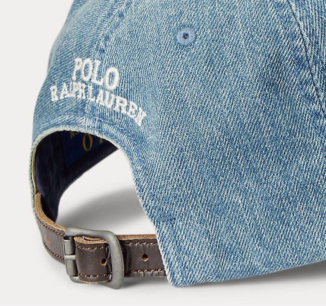 Polo デニムキャップ クマ刺繍　ポロベア