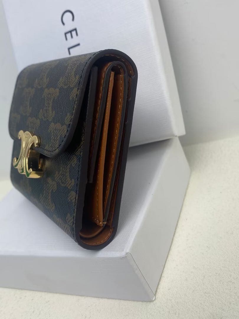 CELINE セリーヌ 三つ折り財布 ダークブラウン