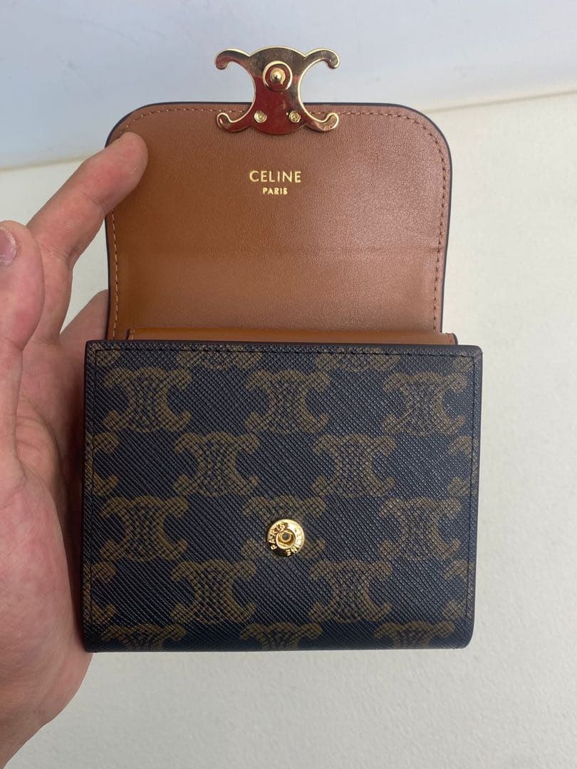 CELINE セリーヌ 三つ折り財布 ダークブラウン
