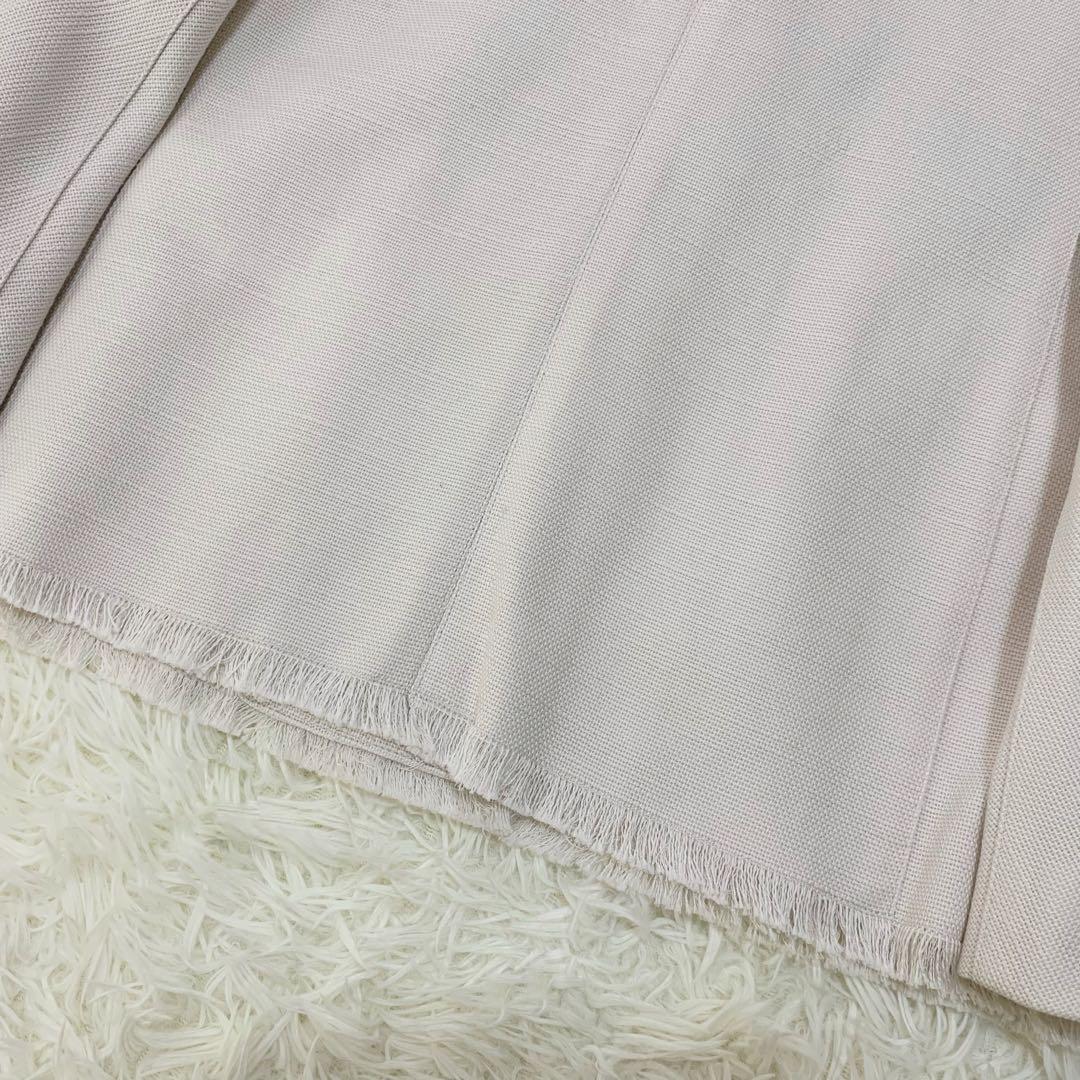 'S Max Mara コットン リネン フリンジ ジャケット シルク袖裏地