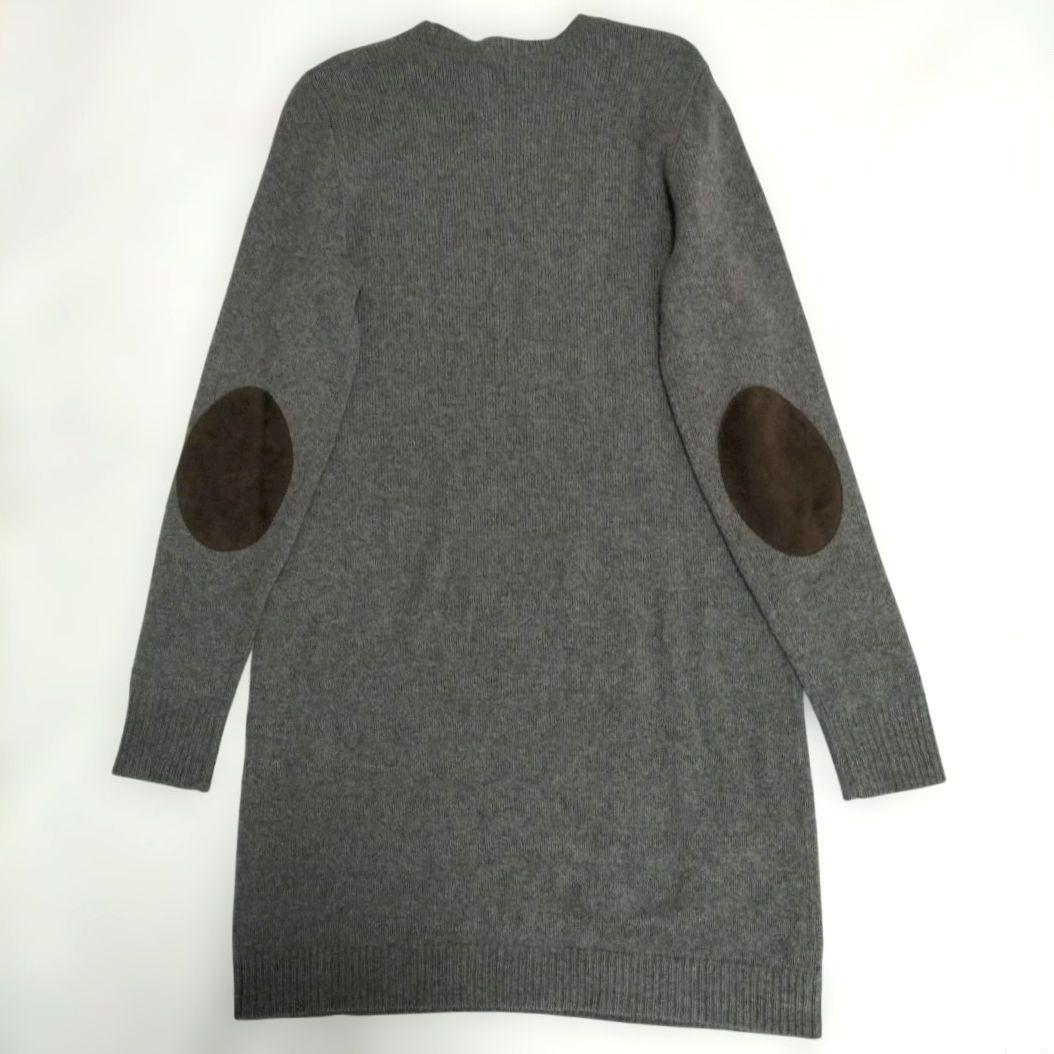 新品✨ポロラルフローレン ニットワンピース エルボーパッチ カシミヤ グレー S