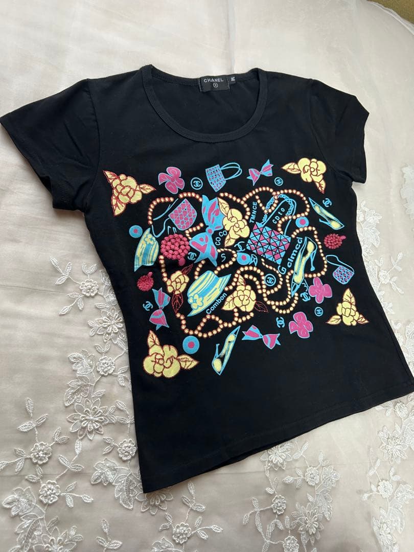 CHANEL カラフルプリント Tシャツ