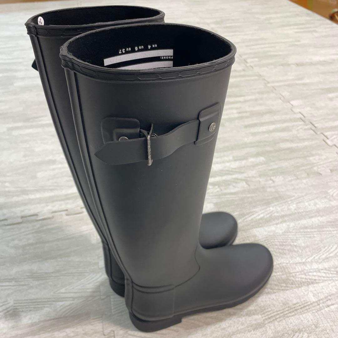 【美品】HUNTER レインブーツ　UK4 23cm ブラック　ハンター