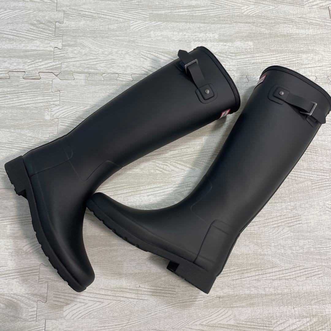 【美品】HUNTER レインブーツ　UK4 23cm ブラック　ハンター