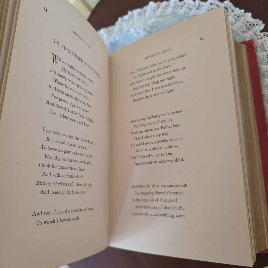 アンティーク　洋書　布生地　金装飾