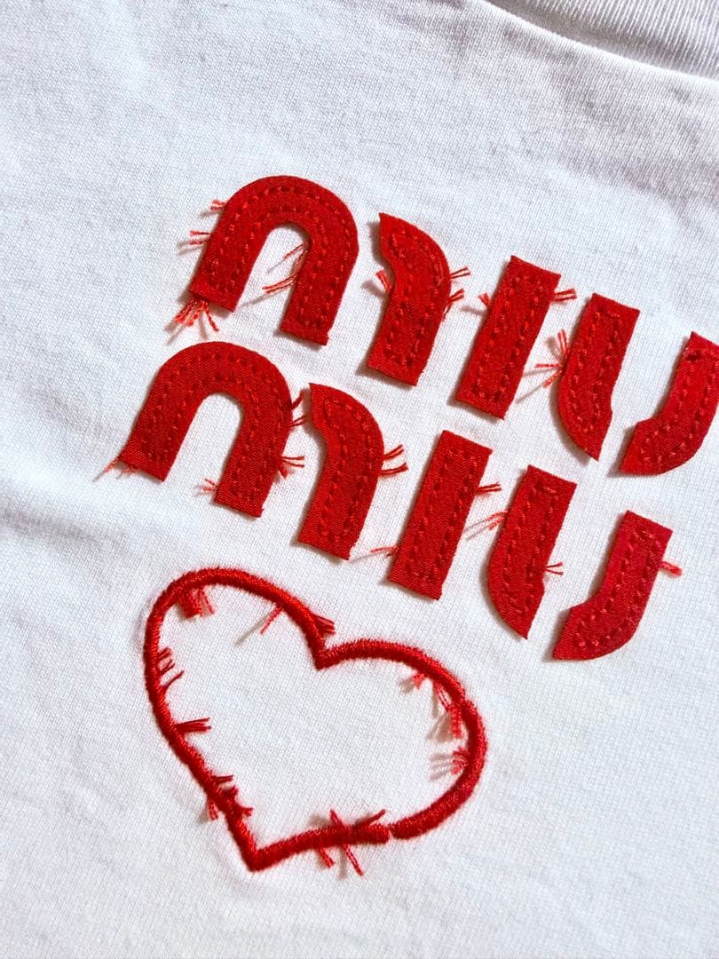 【美品！使いやすい】MIU MIU ホワイト Tシャツ 半袖