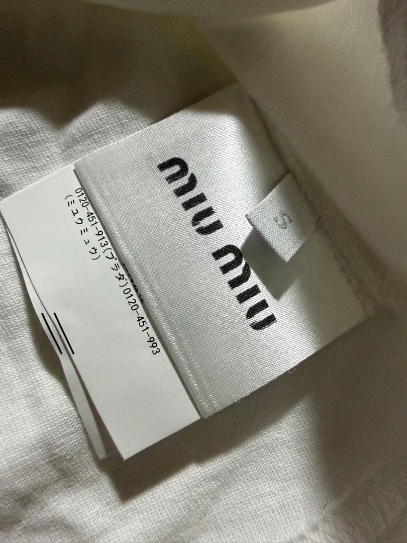 【美品！使いやすい】MIU MIU ホワイト Tシャツ 半袖