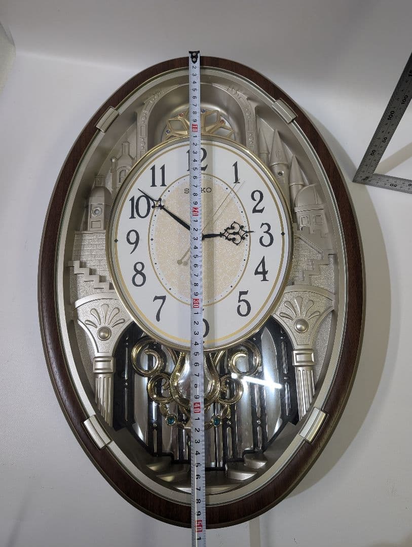 SEIKO 電波からくり時計 AM255B セイコー 掛け時計 スワロフスキー
