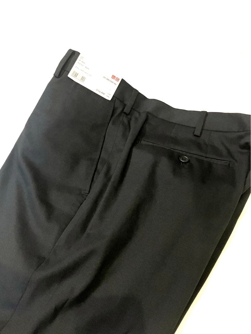 ⭐️未使用 タグ付UNIQLO ストレッチウール スーツ セットアップ ブラック