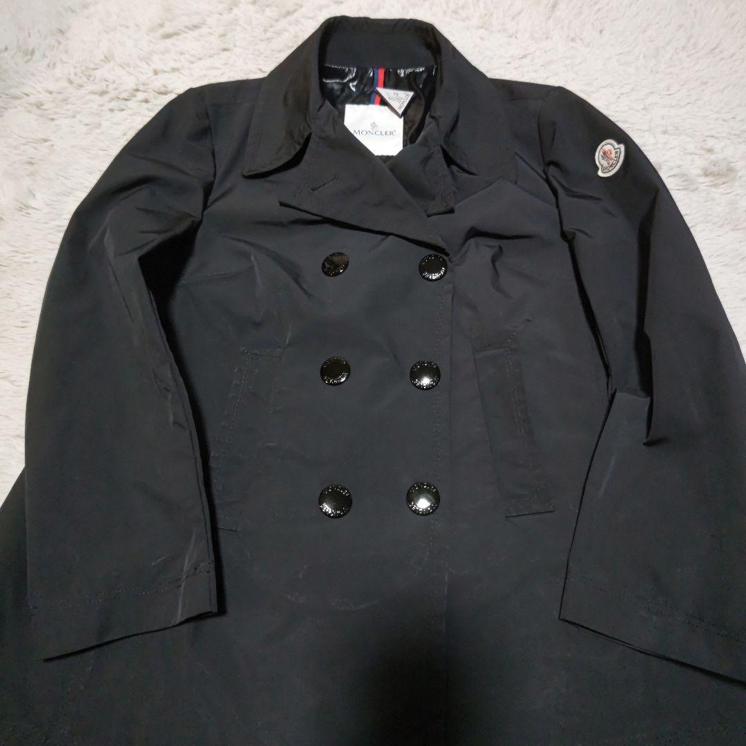 【限定値下】MONCLER ブラック ダブルブレスト　ナイロンスプリングコート