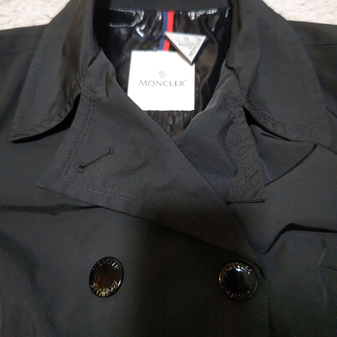【限定値下】MONCLER ブラック ダブルブレスト　ナイロンスプリングコート