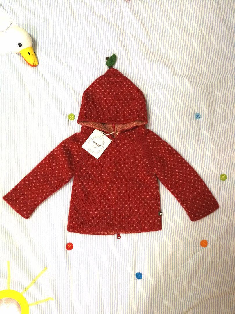 新品 Oeuf ウフ フルーツ フーディー ニット