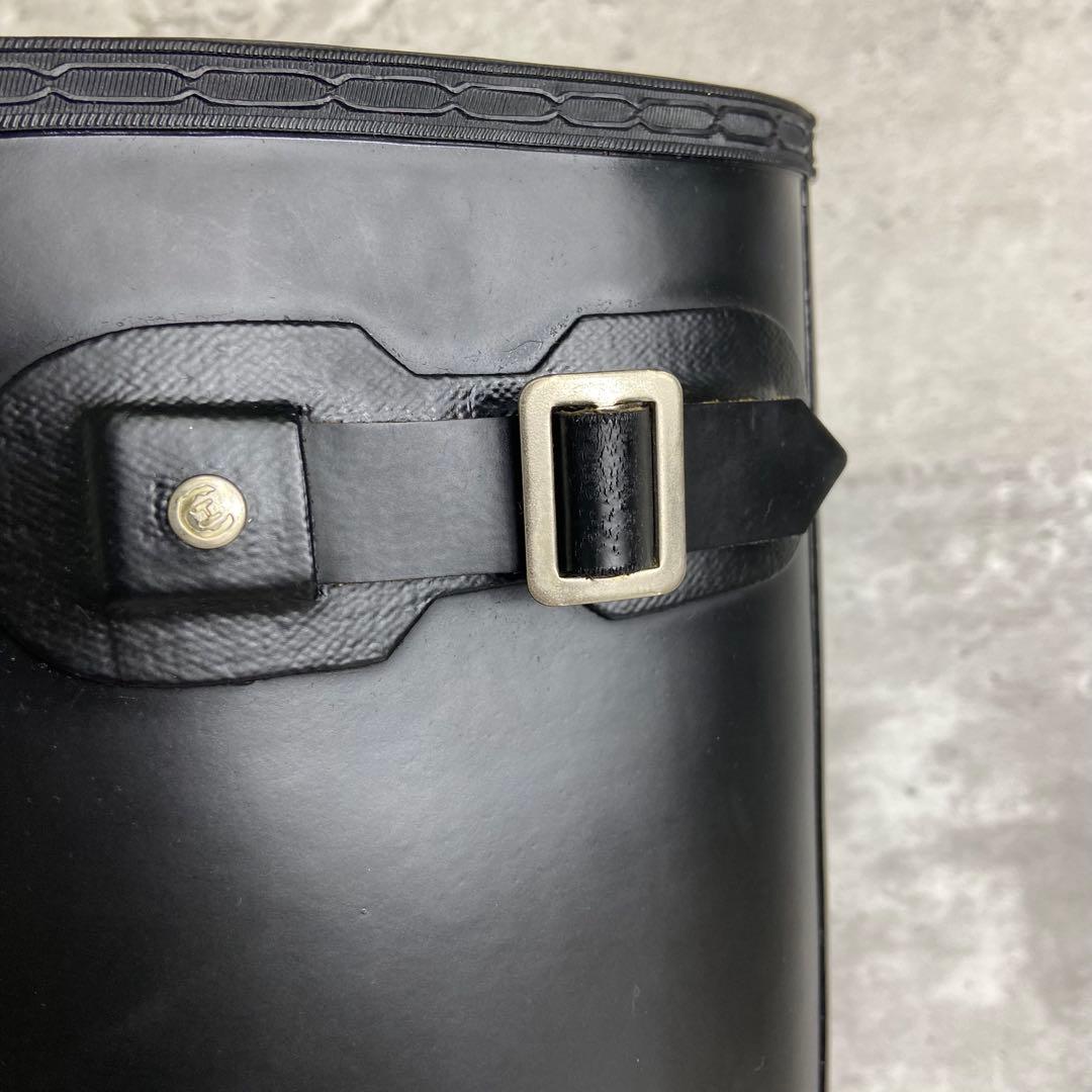 即発送★大きいサイズ★HUNTER サイドバックル レインブーツ 黒 25cm