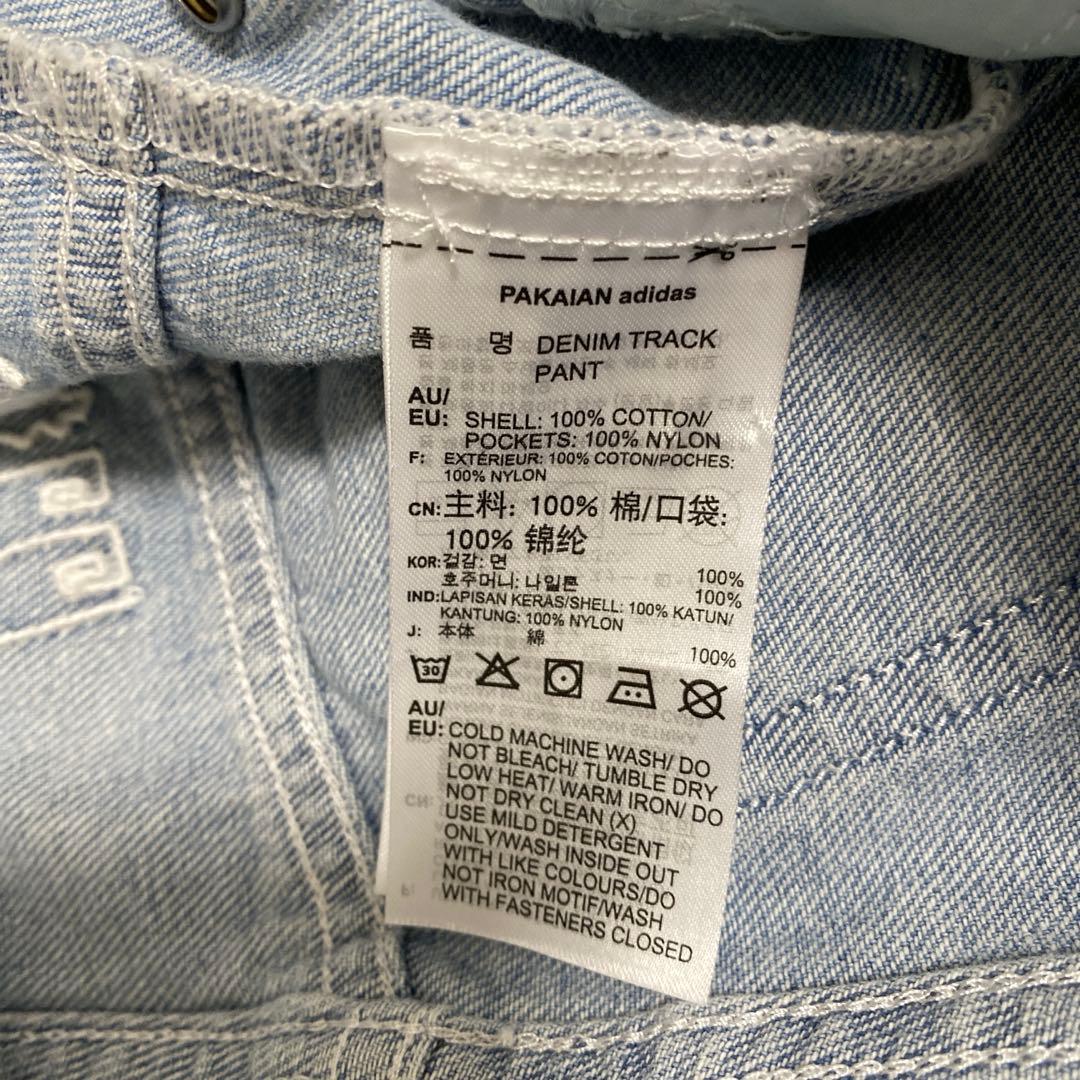 JENNIE着用 アディダス フィオルッチ ワイドデニムパンツ トレフォイル M