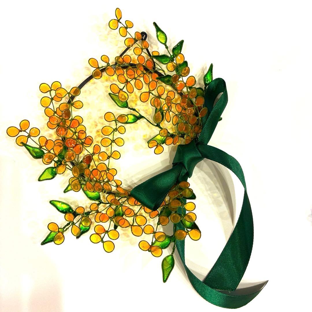 happy flowerミニリース7点セット　ディップアート　ワイヤークラフト