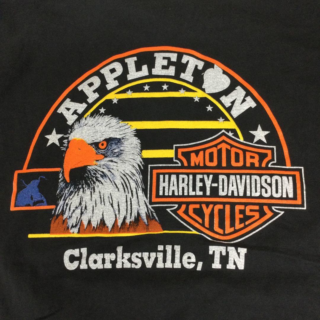 HARLEYーDAVIDSONメンズ長袖両面プリントTシャツLサイズ