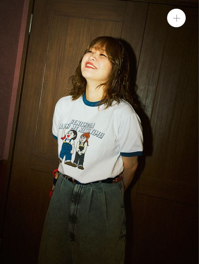 紅しょうが　UNIVERSAL OVERALL Tシャツ　リンガー